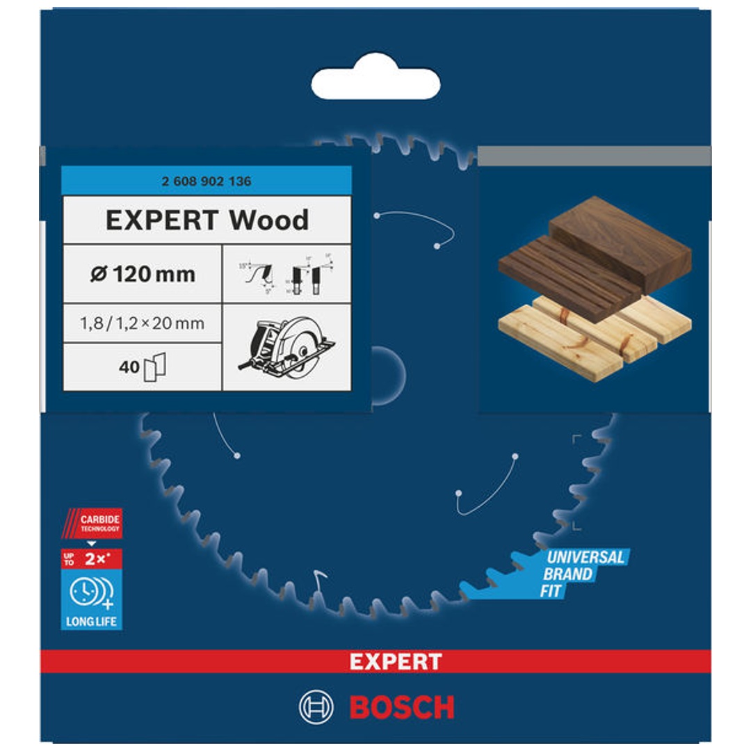Bosch EXPERT Kreissägeblatt Wood, 120x20 mm, Z40