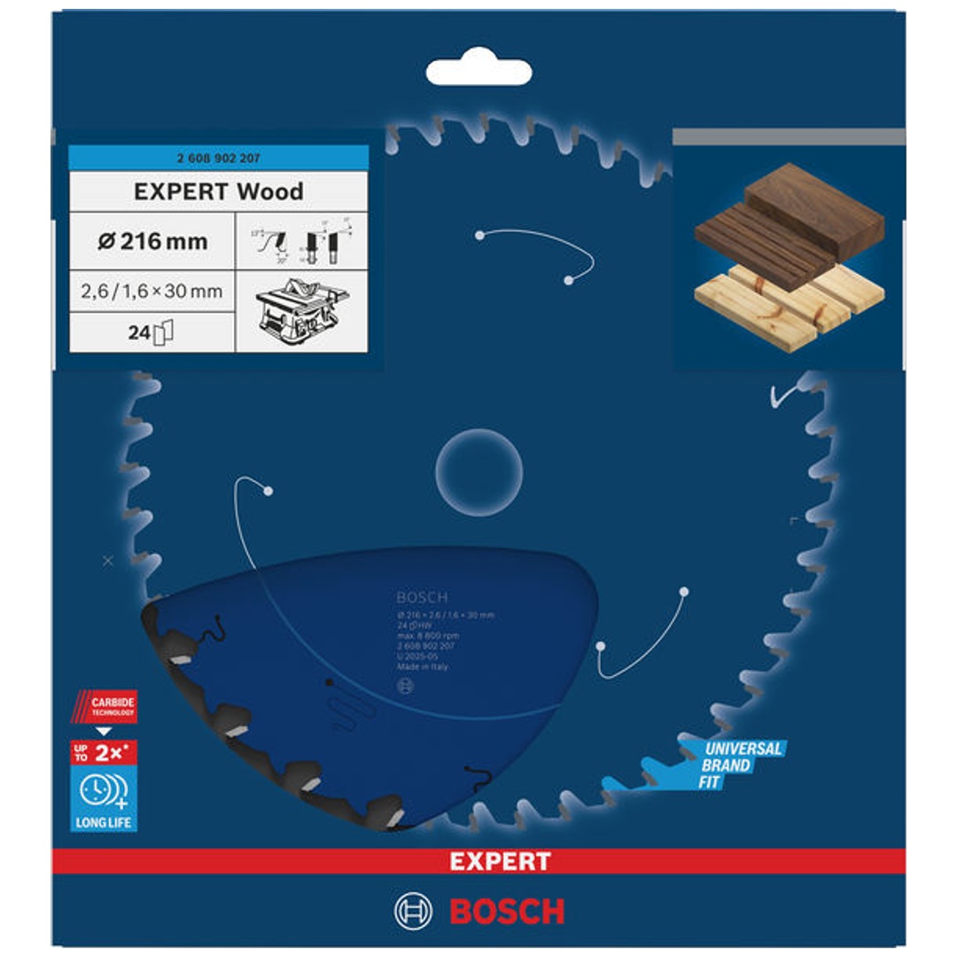 Bosch EXPERT Kreissägeblatt Wood, 216x30 mm, Z24