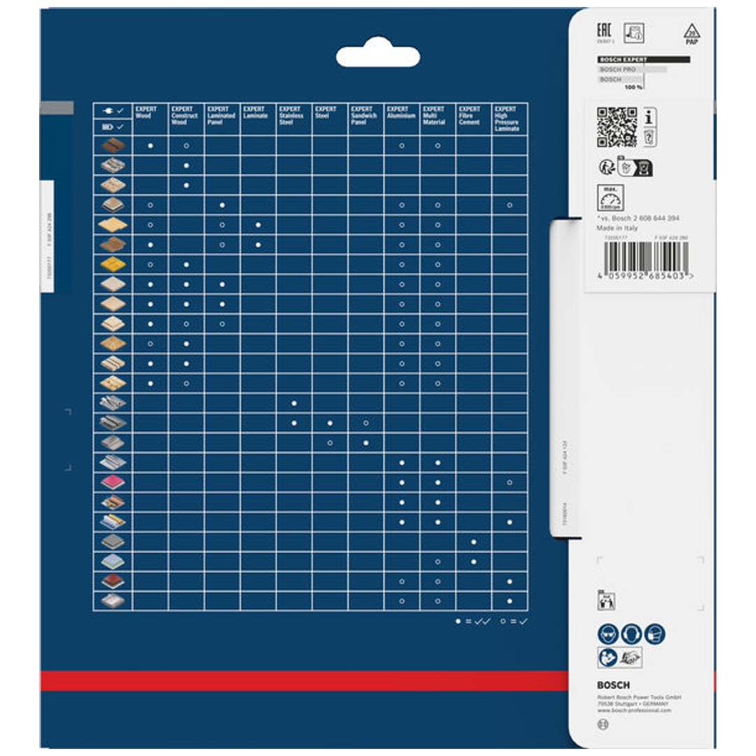Bosch EXPERT Kreissägeblatt Laminat, 216x30 mm, Z60