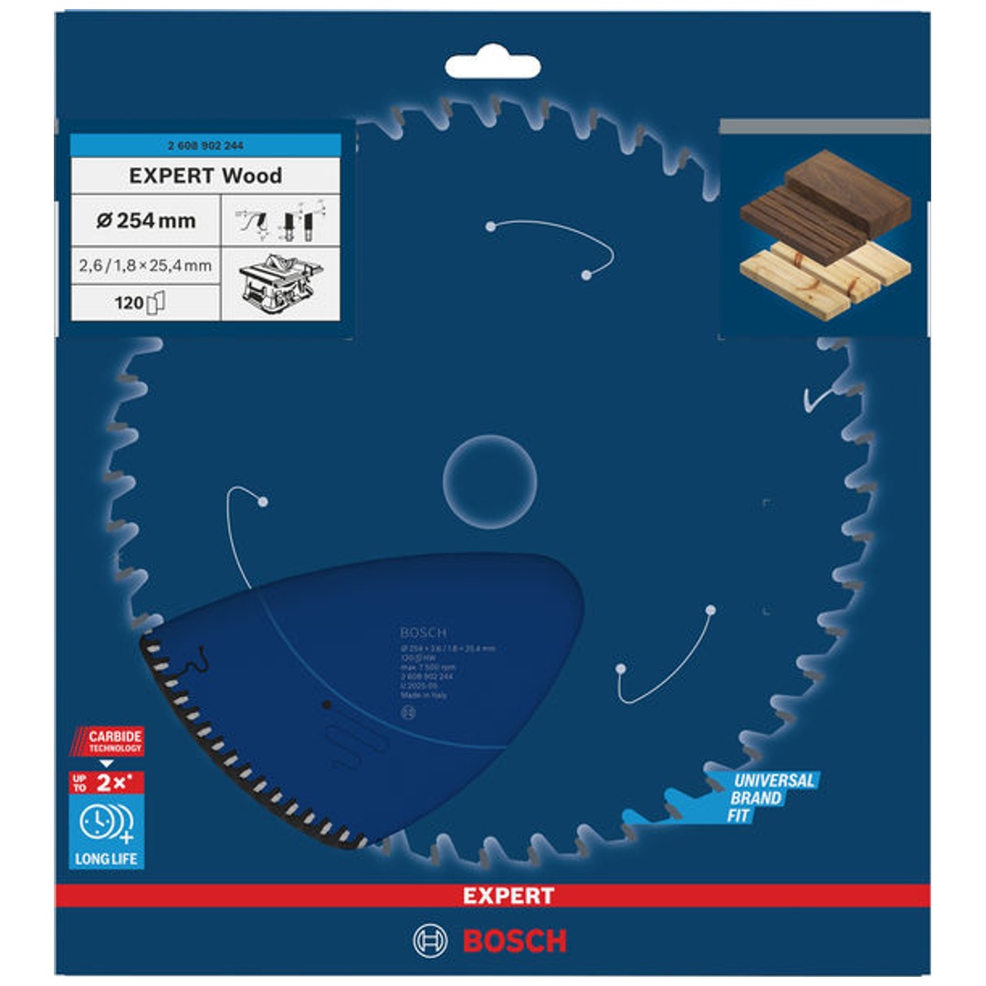 Bosch EXPERT Kreissägeblatt Wood, 254x25,4 mm, Z120