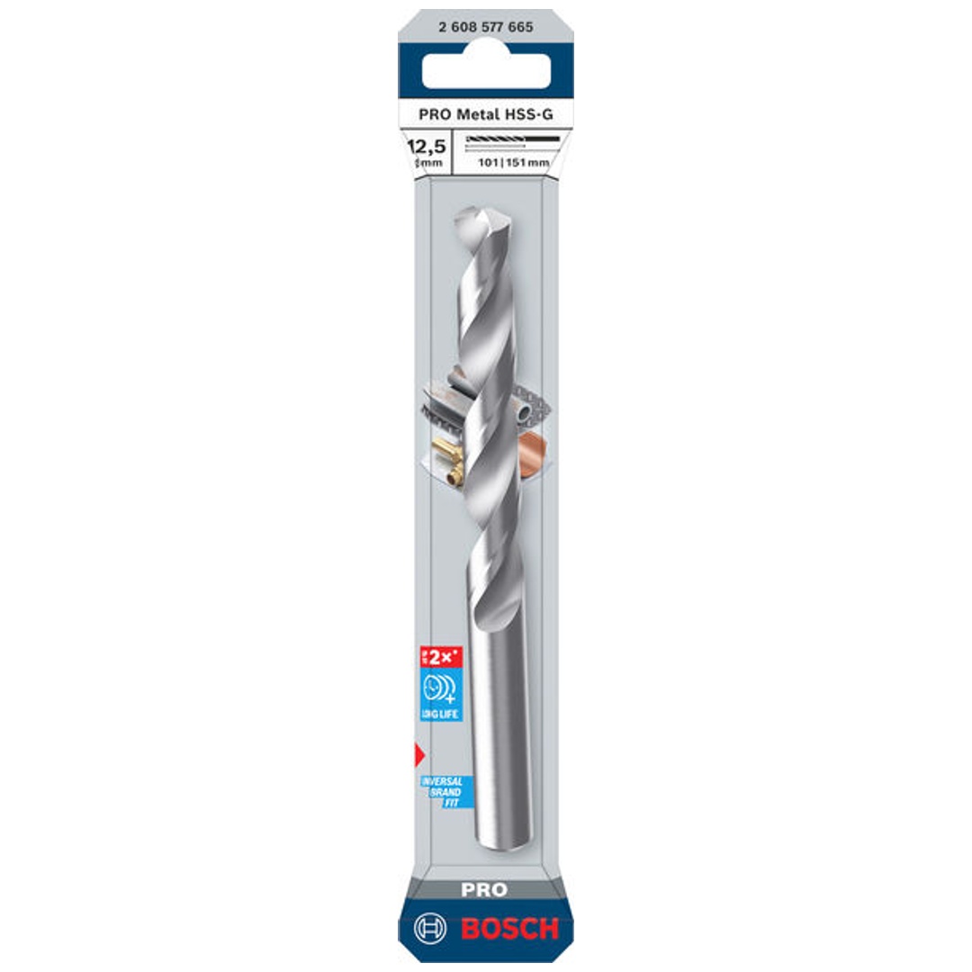 Bosch PRO Spiralbohrer Metal HSS-G, 12,5 x 101 x 151 mm