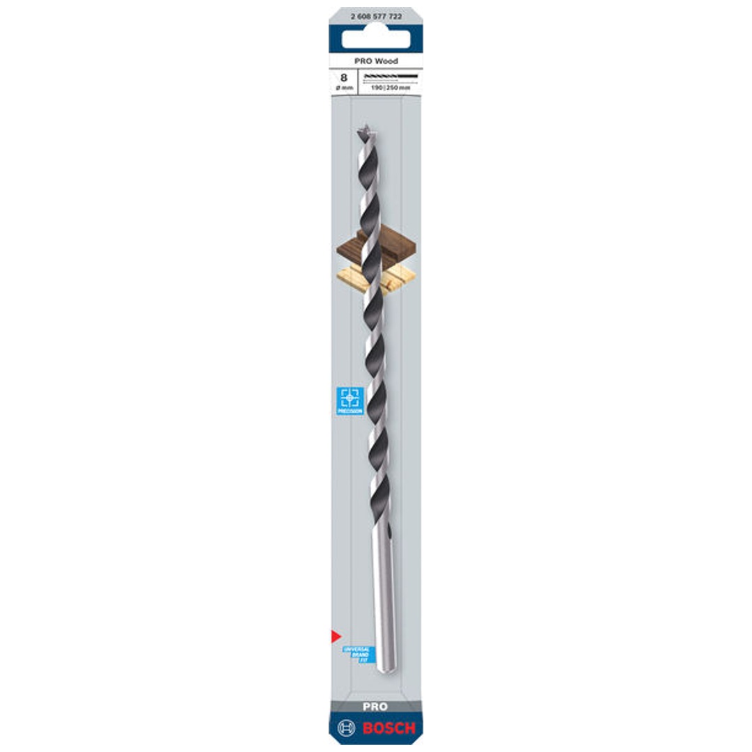 Bosch PRO Holzspiralbohrer Wood, 8x190x250 mm