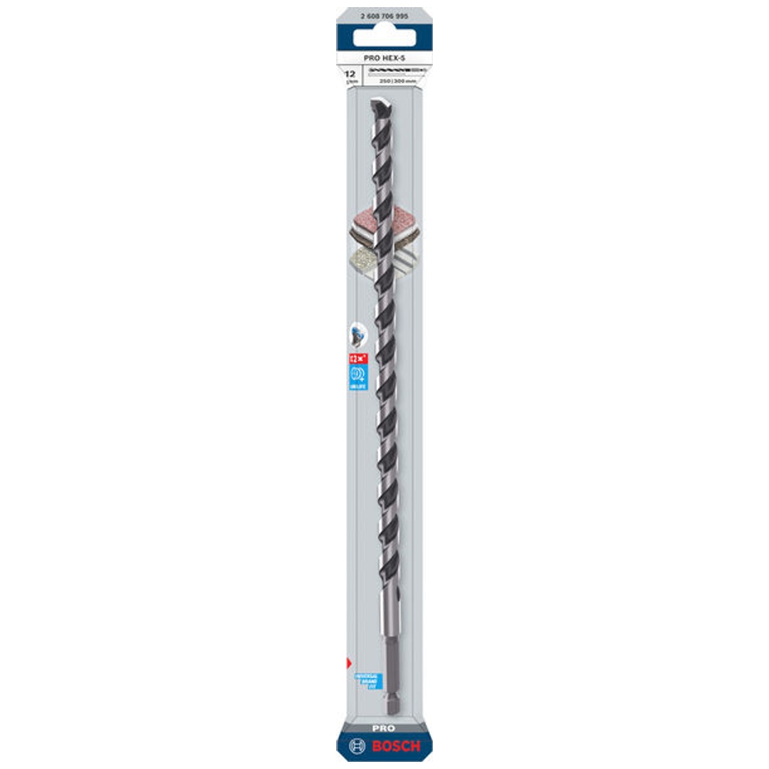 Bosch PRO Bohrer HEX-5, 12 x 250 x 300 mm