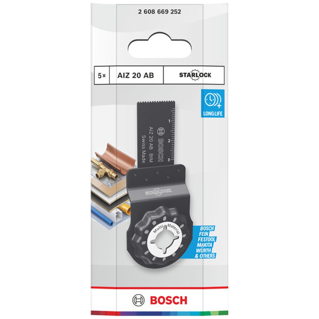Bosch Tauchsägeblatt AIZ 20 AB Multi Material, Starlock, 20 x 30 mm, 5-tlg.