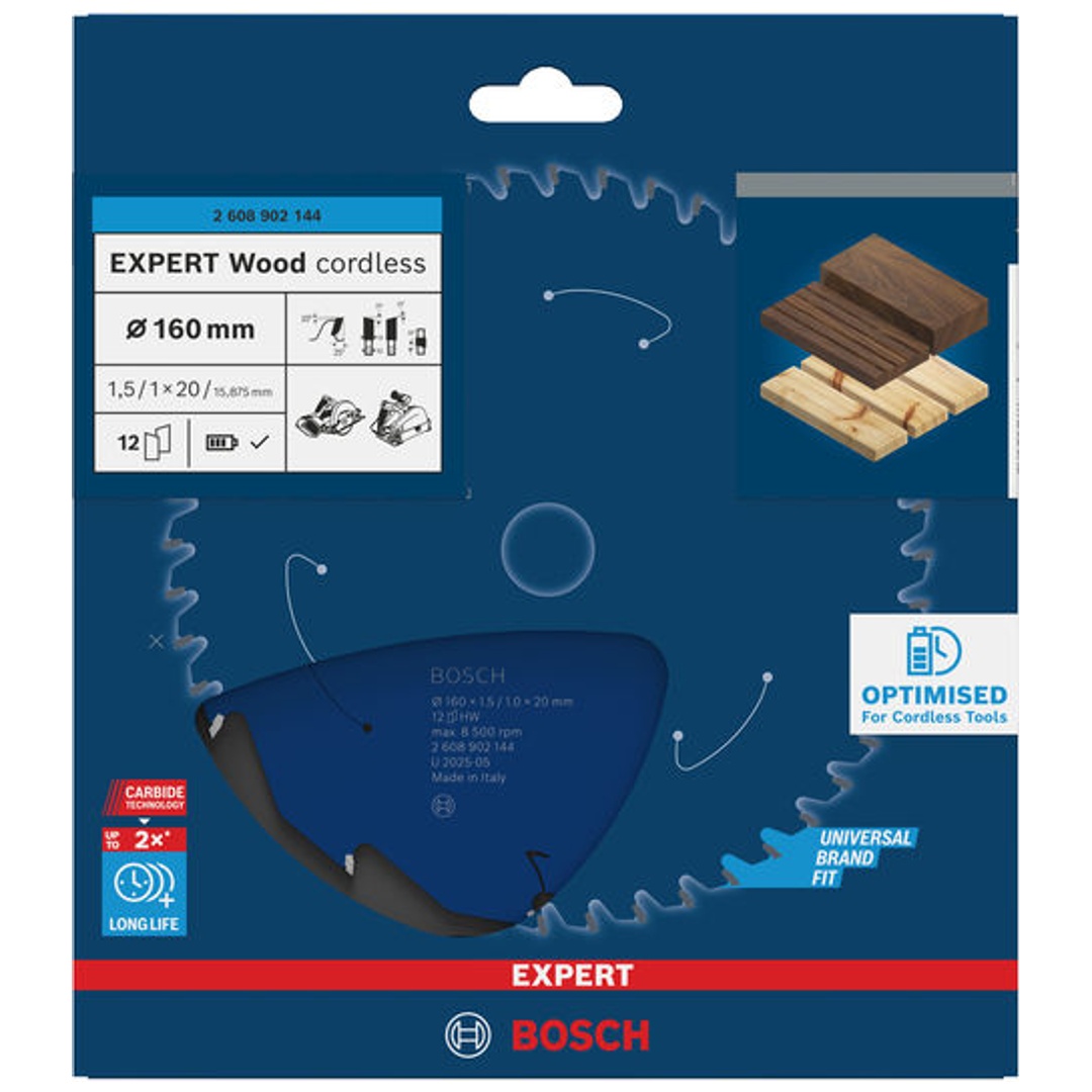 Bosch EXPERT Kreissägeblatt Wood, 160x20 mm, Z12