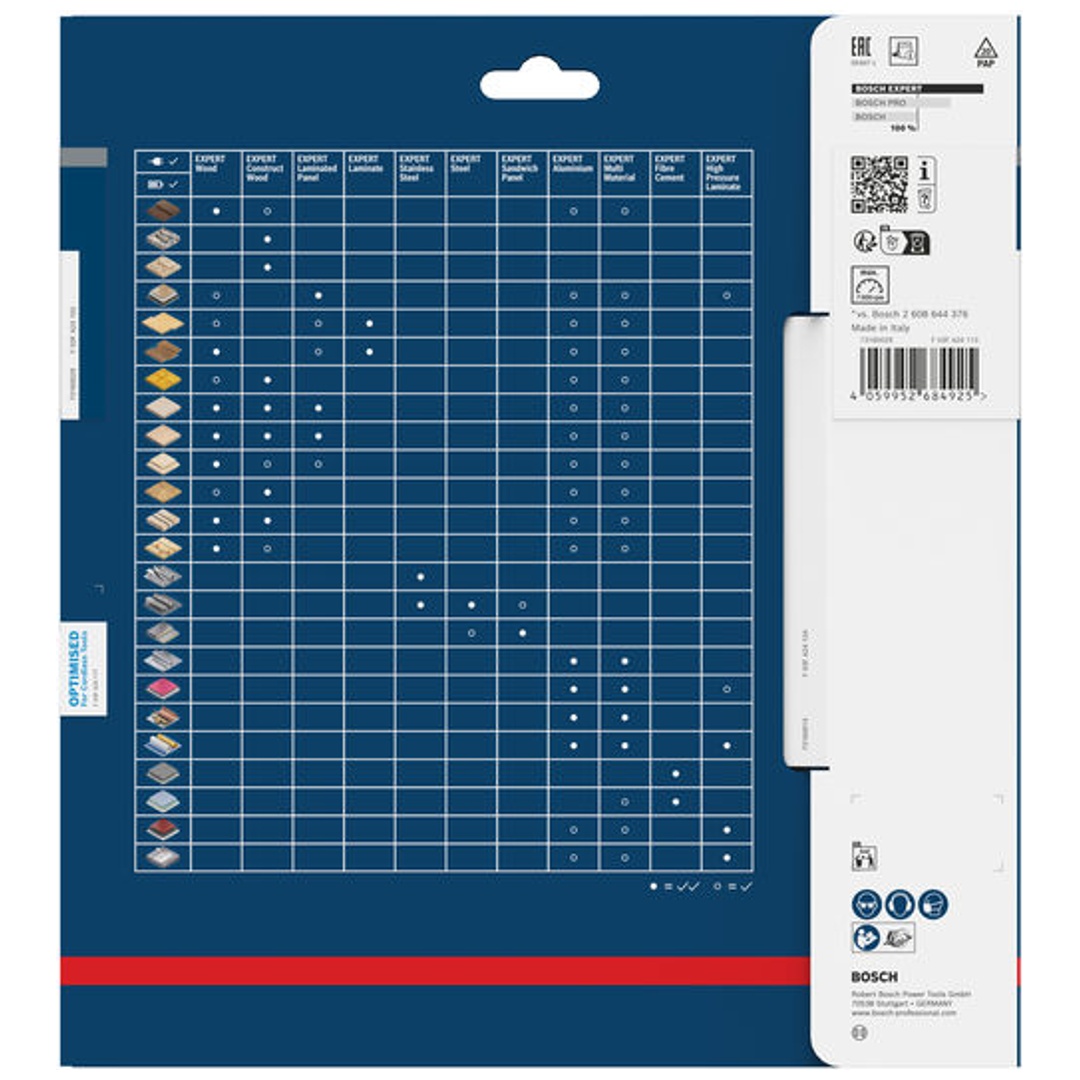 Bosch EXPERT Kreissägeblatt Wood, 216x1,7x30 mm, Z48, Spanwinkel 15°