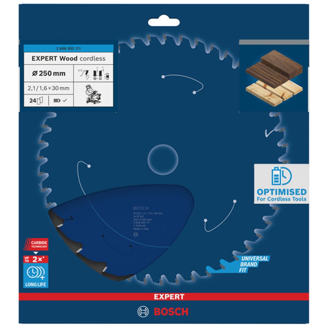 Bosch EXPERT Kreissägeblatt Wood, 250x30 mm, Z24