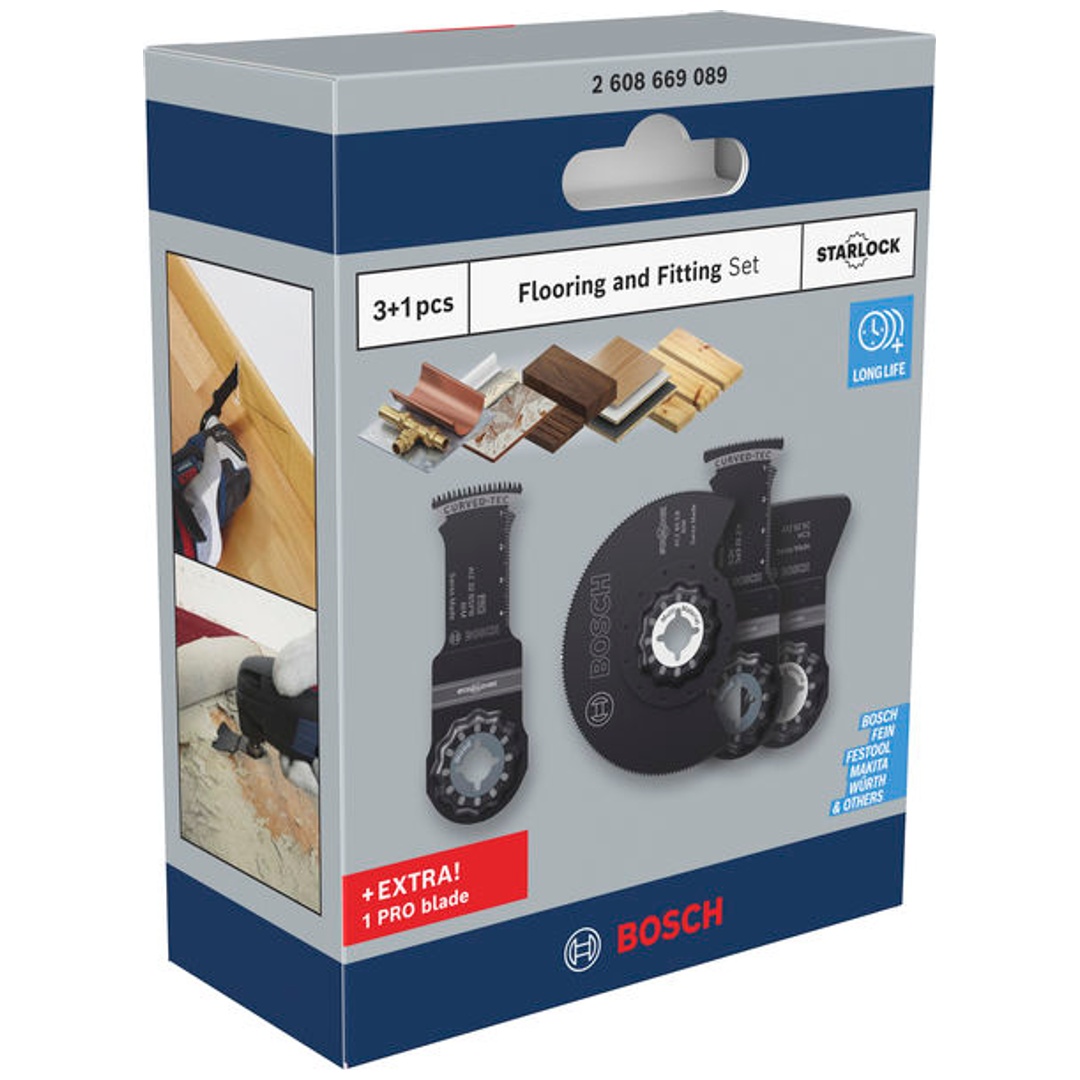 Bosch Boden und Installations Set, Multitool-Sägeblätter, 4-tlg.