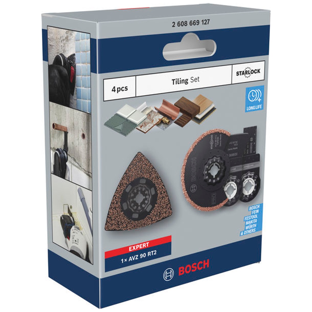 Bosch Fliesen-Set, Multitool-Sägeblätter, 4-tlg.