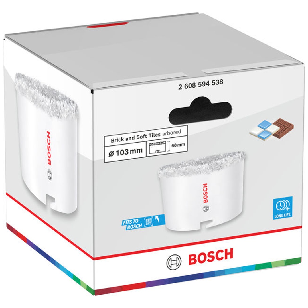 Bosch Lochsäge mit Aufsteckhalter Brick and Soft Tile, 103 x 60 mm