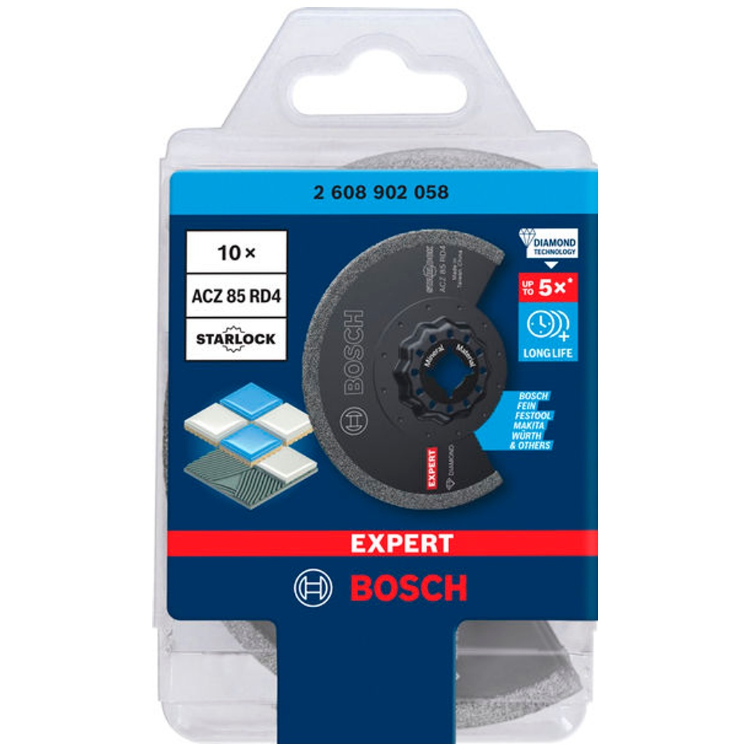 Bosch EXPERT Segmentsägeblatt ACZ 85 RD4 Grout Segment Blade, 85 mm, 10-tlg. p6737908