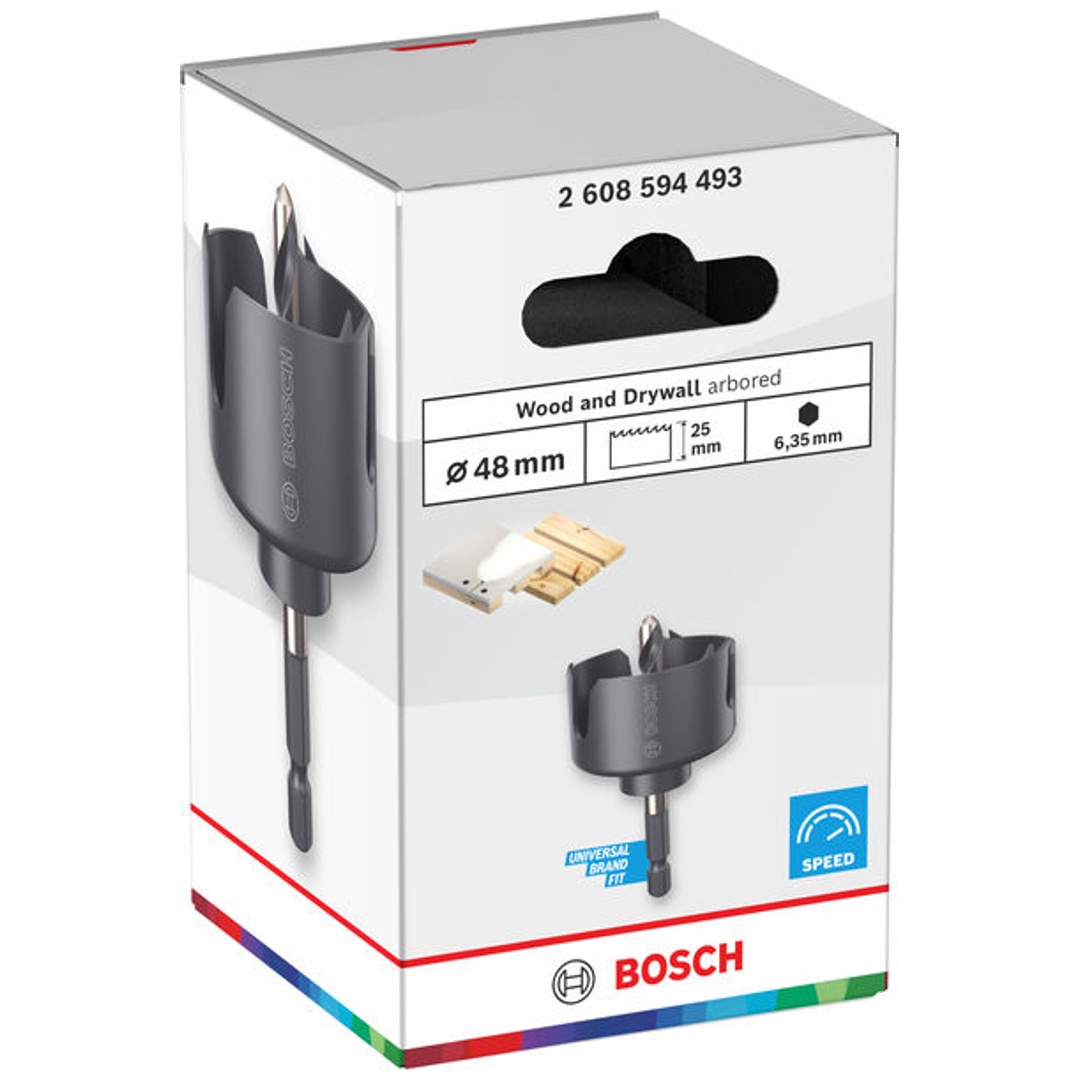 Bosch Lochsäge mit Aufsteckhalter Wood and Drywall, 48 x 25 mm