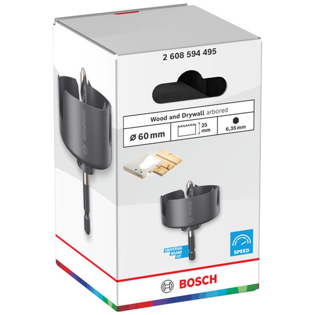 Bosch Lochsäge mit Aufsteckhalter Wood and Drywall, 60 x 25 mm