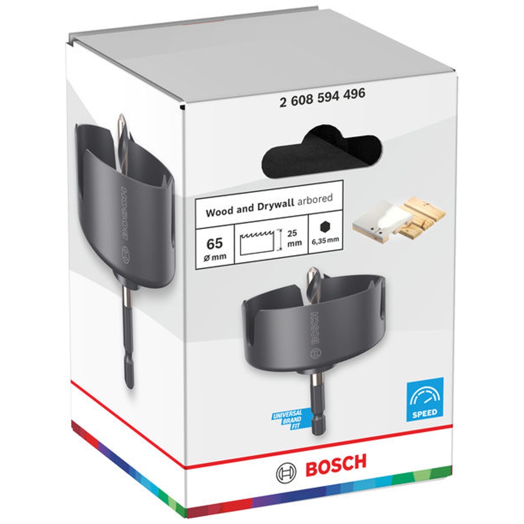 Bosch Lochsäge mit Aufsteckhalter Wood and Drywall, 65 x 25 mm