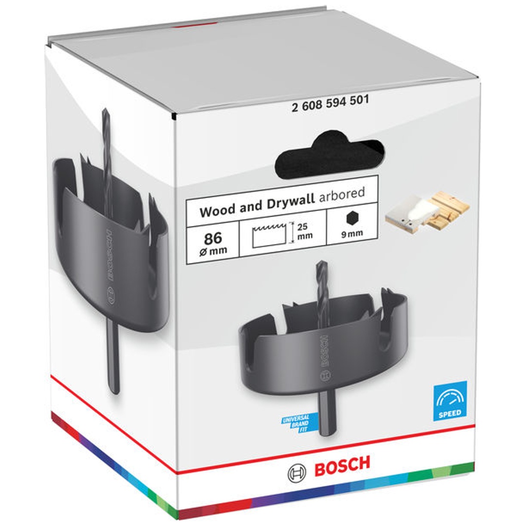 Bosch Lochsäge mit Aufsteckhalter Wood and Drywall, 86 x 25 mm