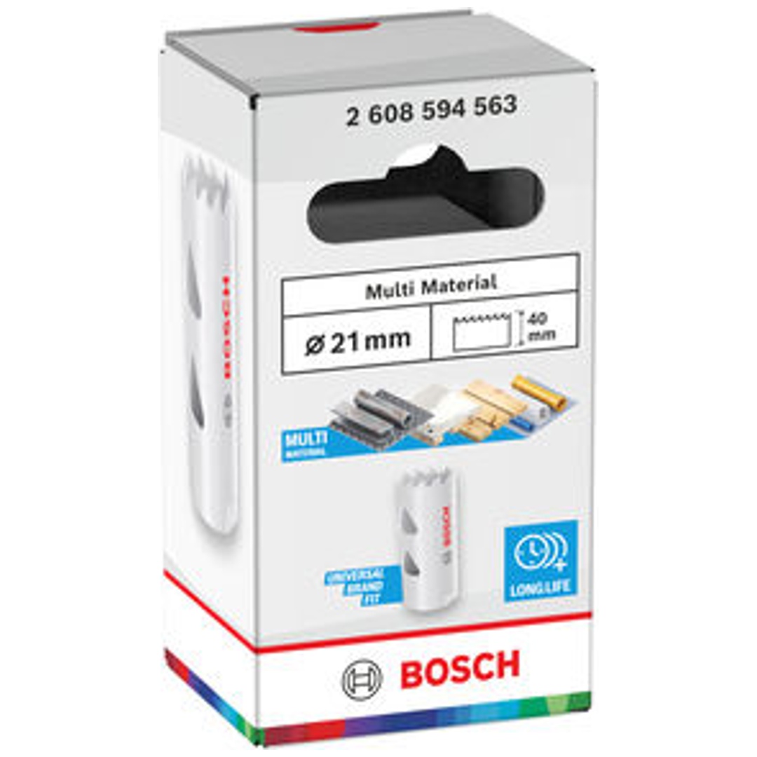 Bosch Lochsäge mit Gewinde Multi Material, 21 x 40 mm