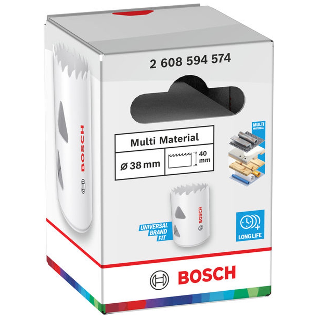 Bosch Lochsäge mit Gewinde Multi Material, 38 x 40 mm