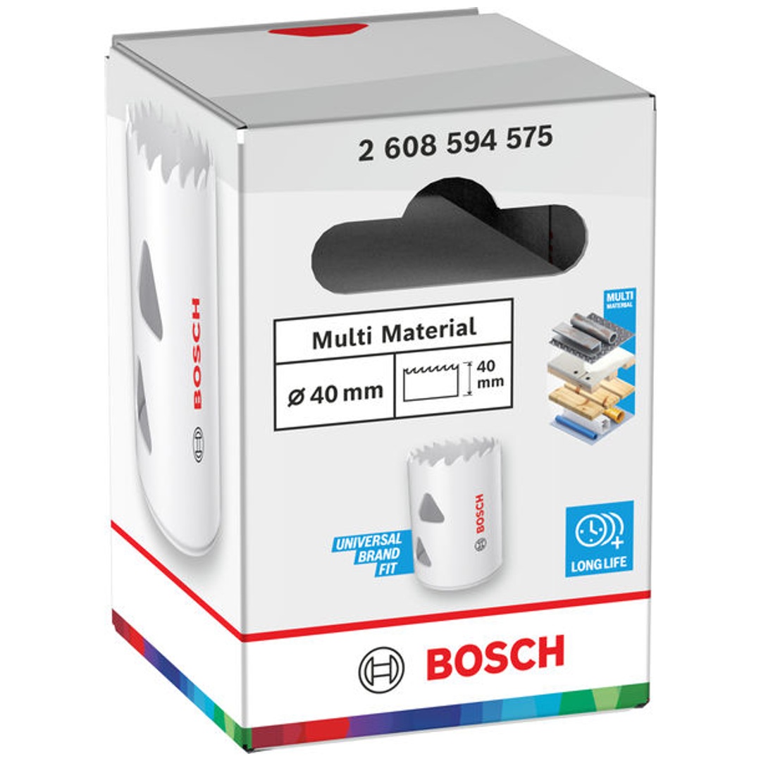 Bosch Lochsäge mit Gewinde Multi Material, 40 x 40 mm