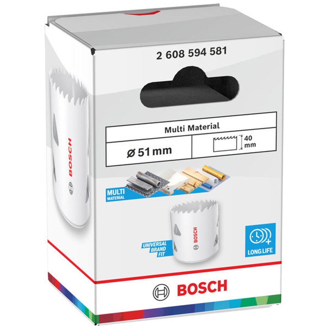 Bosch Lochsäge mit Gewinde Multi Material, 51 x 40 mm