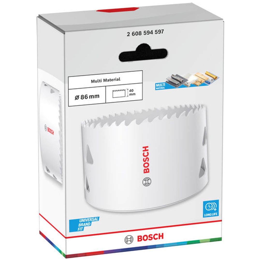Bosch Lochsäge mit Gewinde Multi Material, 86 x 40 mm