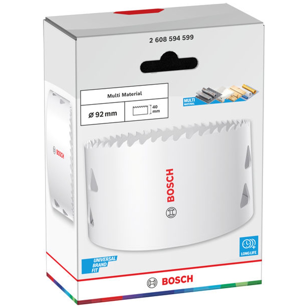 Bosch Lochsäge mit Gewinde Multi Material, 92 x 40 mm
