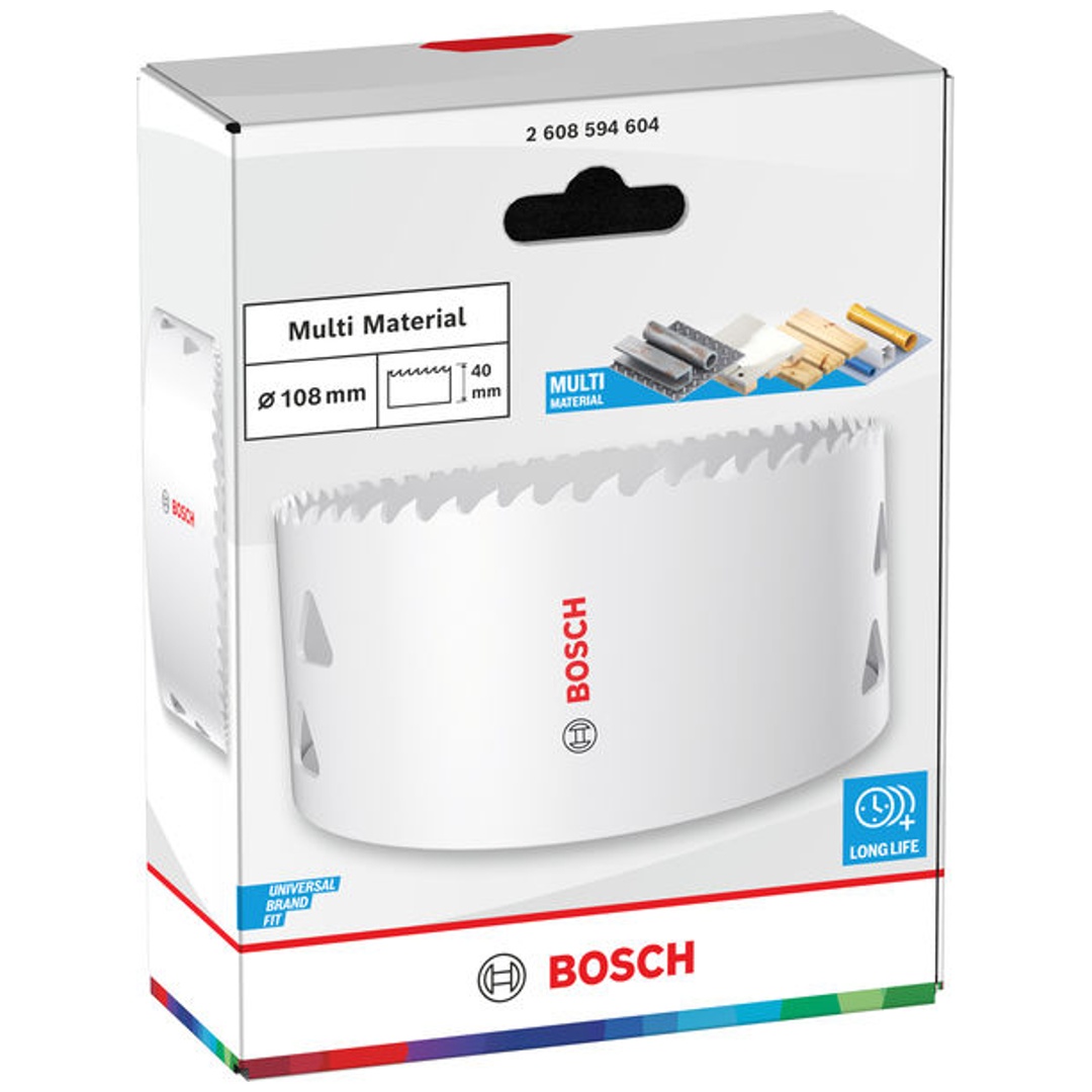 Bosch Lochsäge mit Gewinde Multi Material, 108 x 40 mm