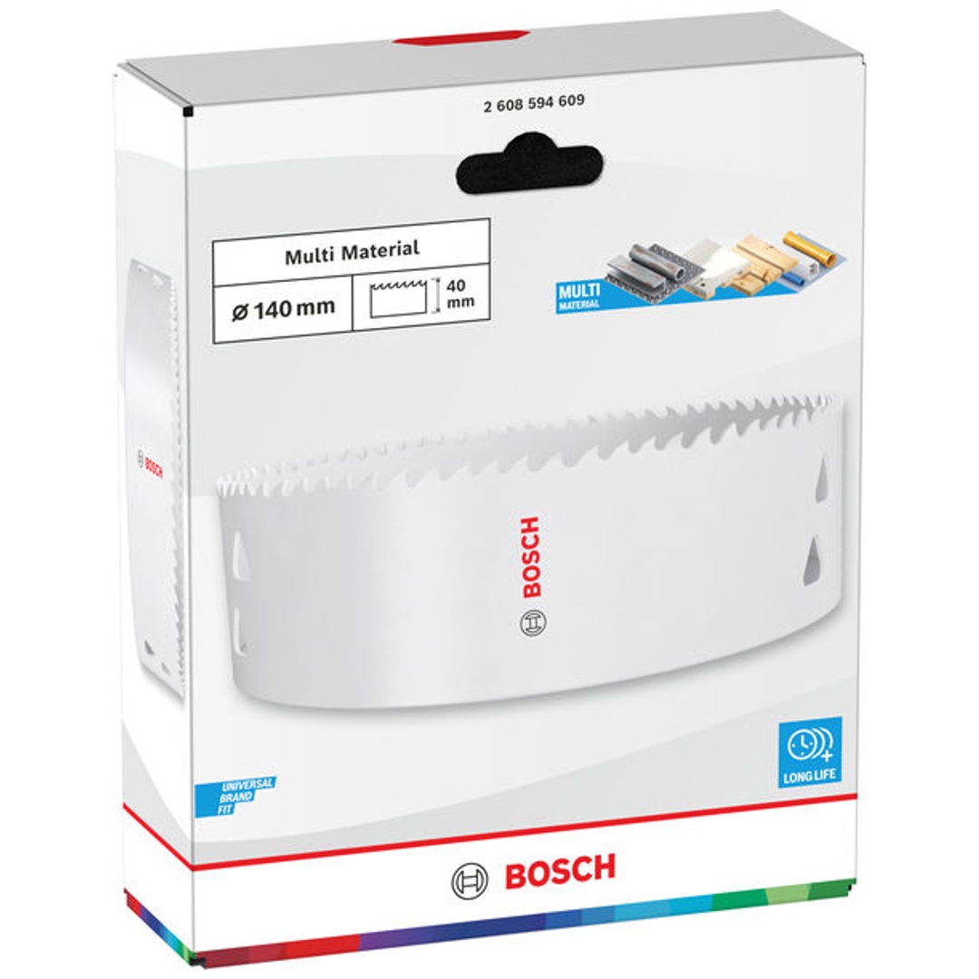 Bosch Lochsäge mit Gewinde Multi Material, 140 x 40 mm