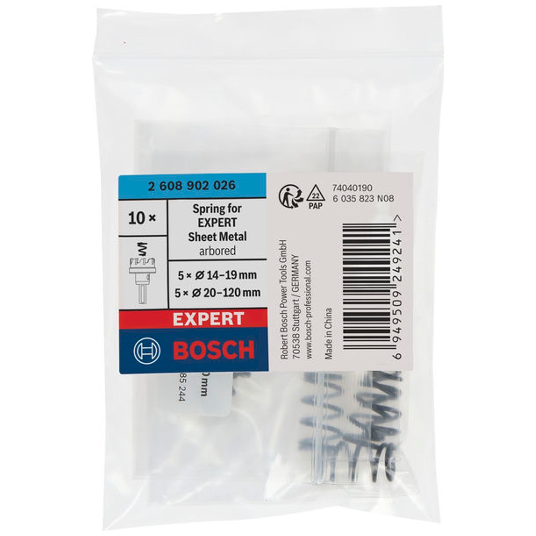 Bosch Feder für EXPERT Sheet Metal Lochsäge mit Aufsteckhalter, Ø14-19, Ø20 - 120 mm, 5-tlg.