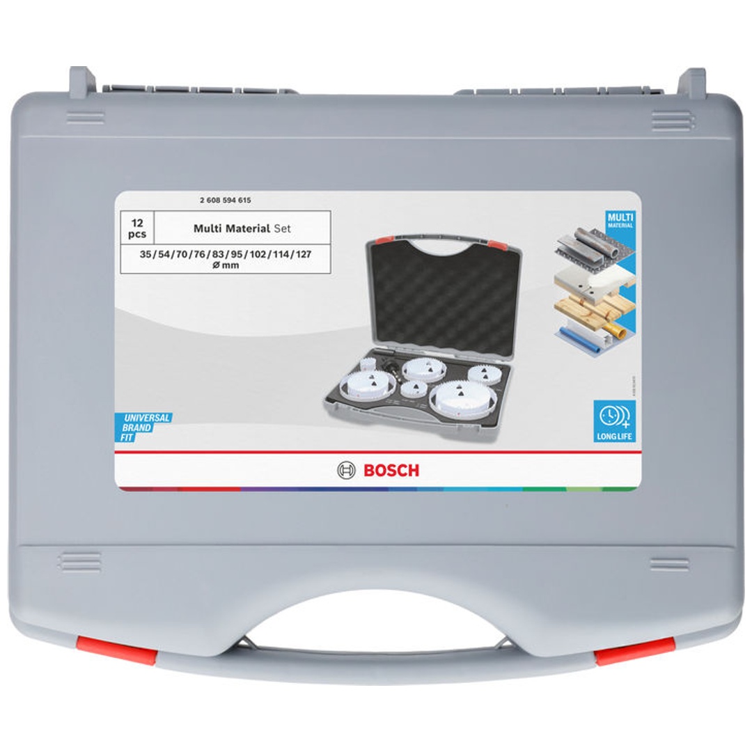 Bosch Lochsägen-Set mit Gewinde Multi Material, 35/54/70/76/83/95/102/114/127 x 40 mm