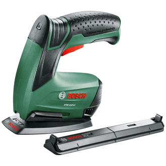 Bosch Akku-Tacker PTK 3,6 LI Office Set, incl. 3000 Klammern, Ladegerät, Zubehör, Metalldose