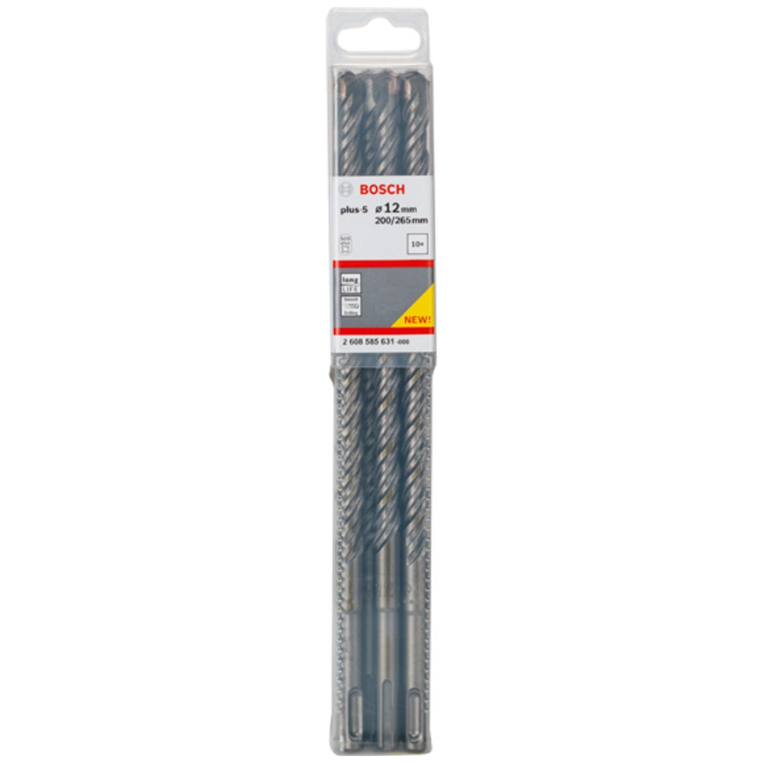 Bosch Hammerbohrer SDS-plus-5, 12 x 200 x 265 mm, 10er-Pack