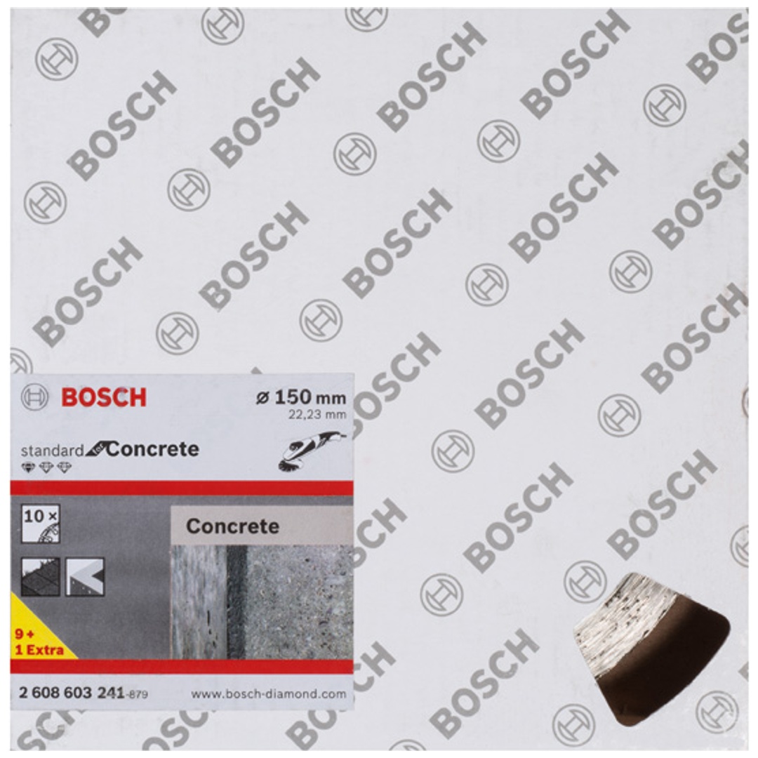 Bosch Diamanttrennscheibe Standard for Concrete, 150 x 22,23 x 2 x 10 mm