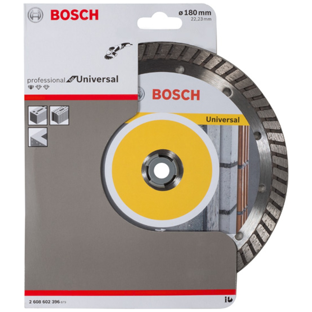 Bosch Diamanttrennscheibe Standard for Universal Turbo, 180x22,23x2,5x10 mm, 1er-Pack