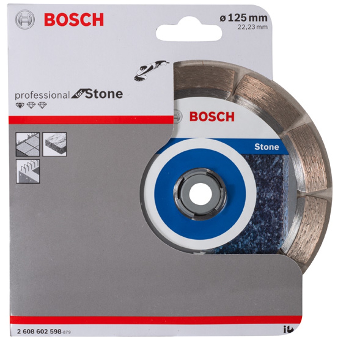 Bosch Diamanttrennscheibe Standard for Stone, 125 x 22,23 x 1,6 x 10 mm, 1er-Pack