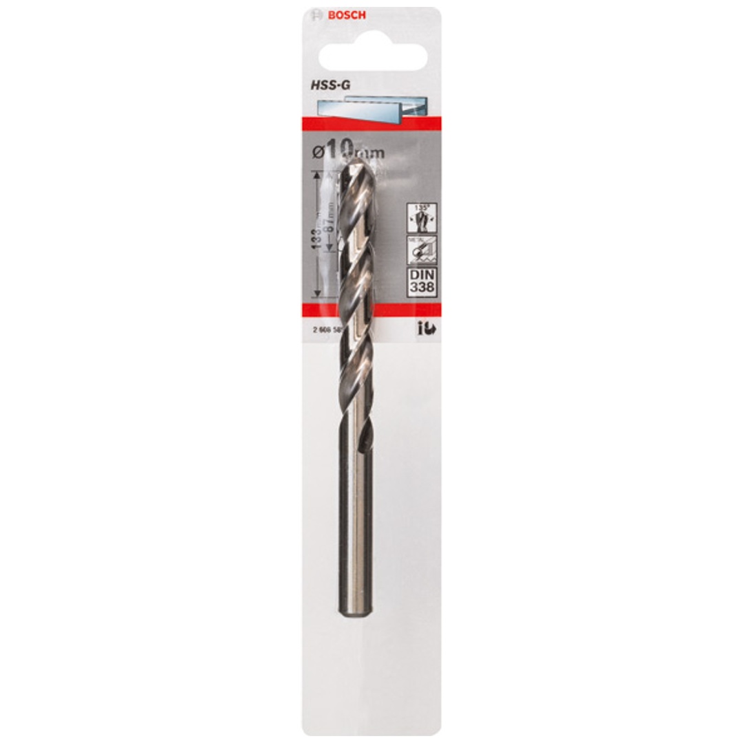 Bosch Metallbohrer HSS-G, DIN 338, 10 x 87 x 133 mm, 1er-Pack