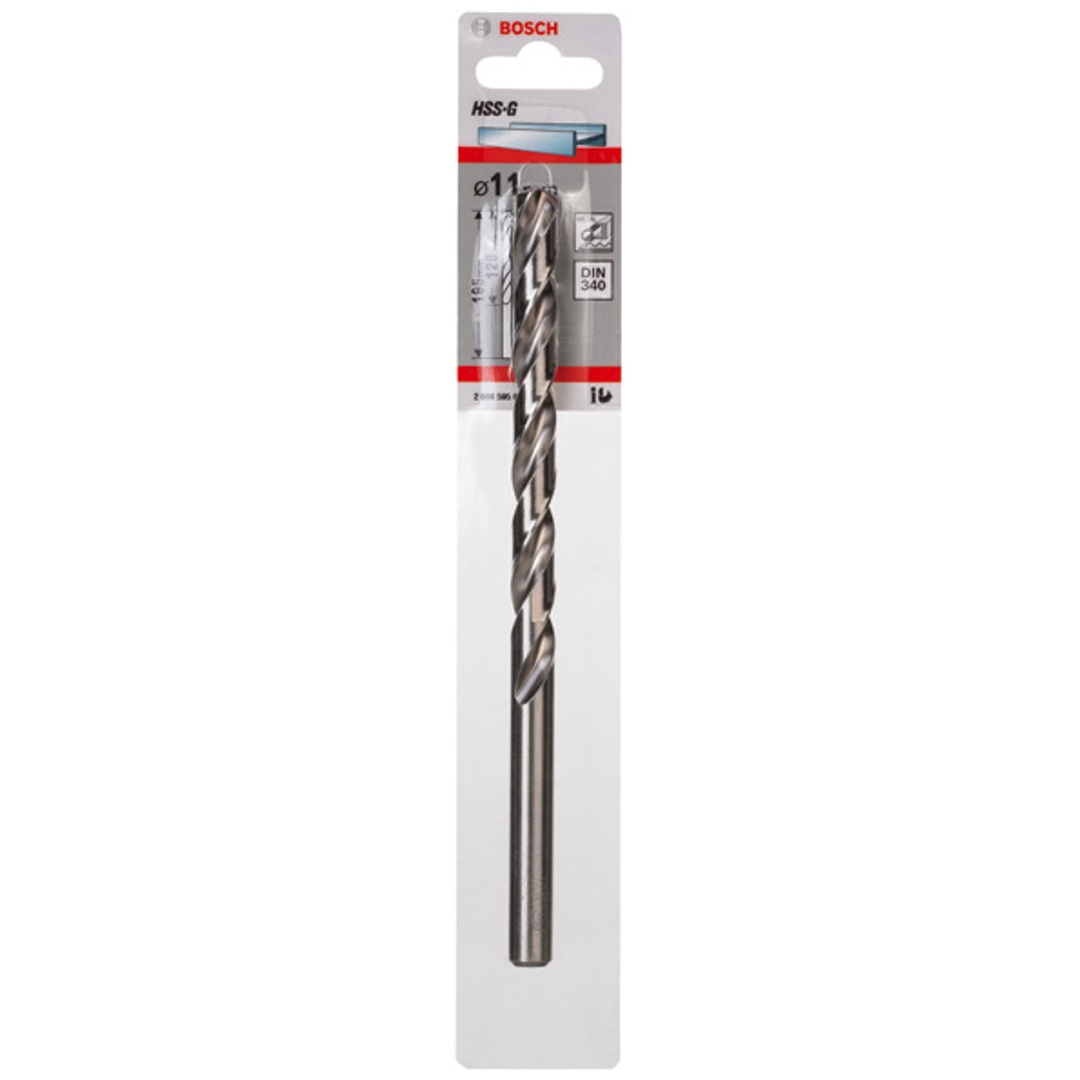 Bosch Metallbohrer HSS-G, DIN 340, 11 x 128 x 195 mm, 1er-Pack