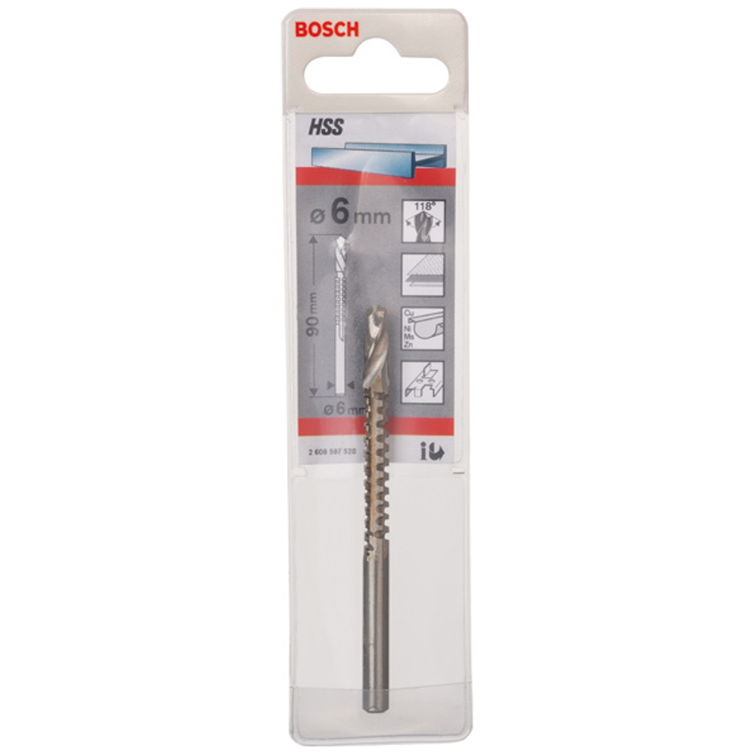 Bosch Fräsbohrer HSS, 6 mm, 90 mm, d 6 mm