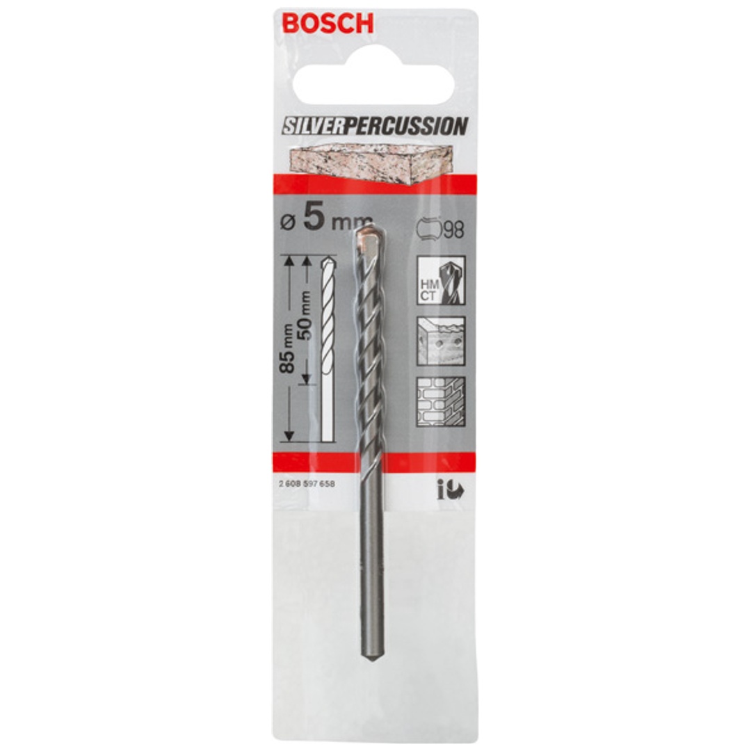 Bosch Betonbohrer CYL-3, Silver Percussion, 5 x 50 x 85 mm, Ø 4,5 mm, 1er-Pack