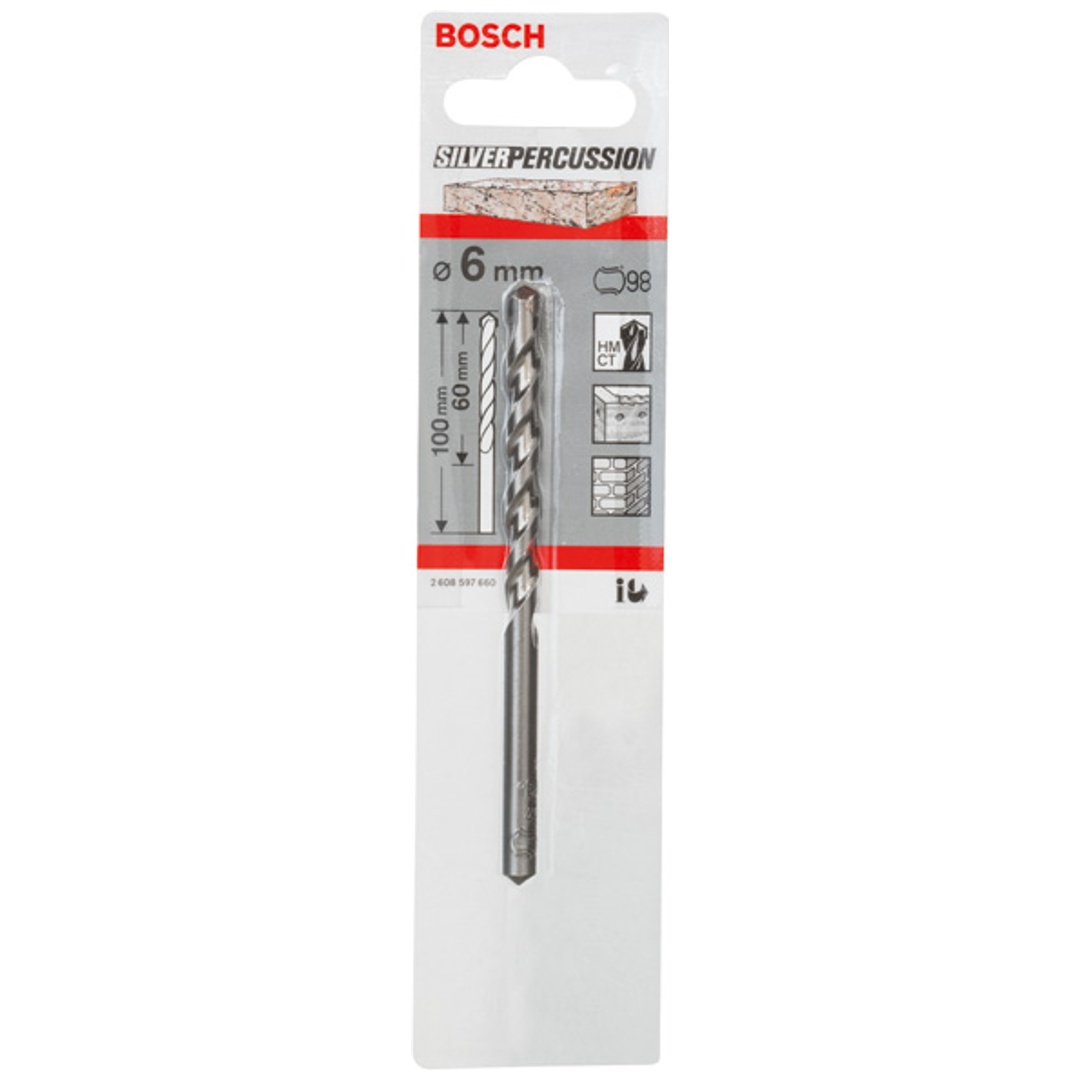 Bosch Betonbohrer CYL-3, Silver Percussion, 6 x 60 x 100 mm, Ø 5,5 mm, 1er-Pack