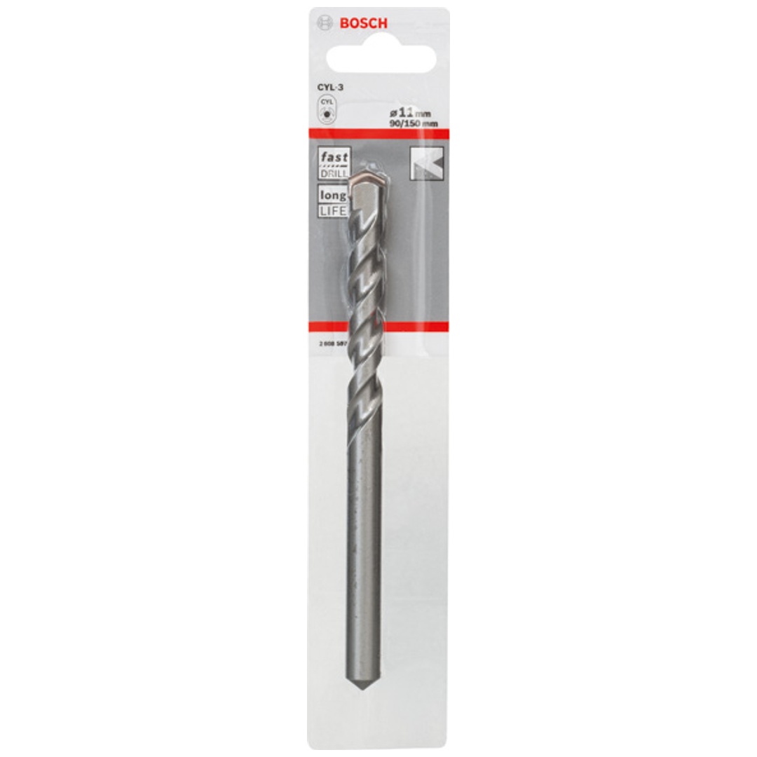 Bosch Betonbohrer CYL-3, Silver Percussion, 11 x 90 x 150 mm, Ø 10 mm, 1er-Pack