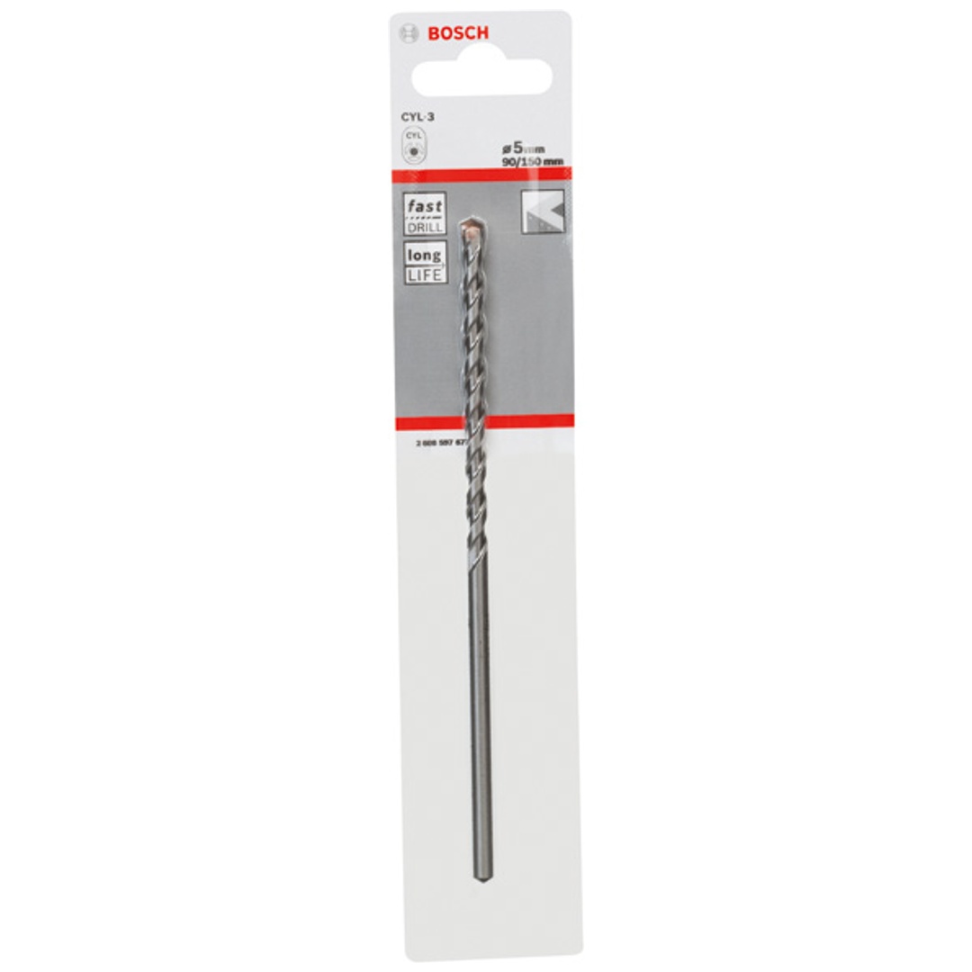 Bosch Betonbohrer CYL-3, Silver Percussion, 5 x 90 x 150 mm, Ø 4,5 mm, 1er-Pack