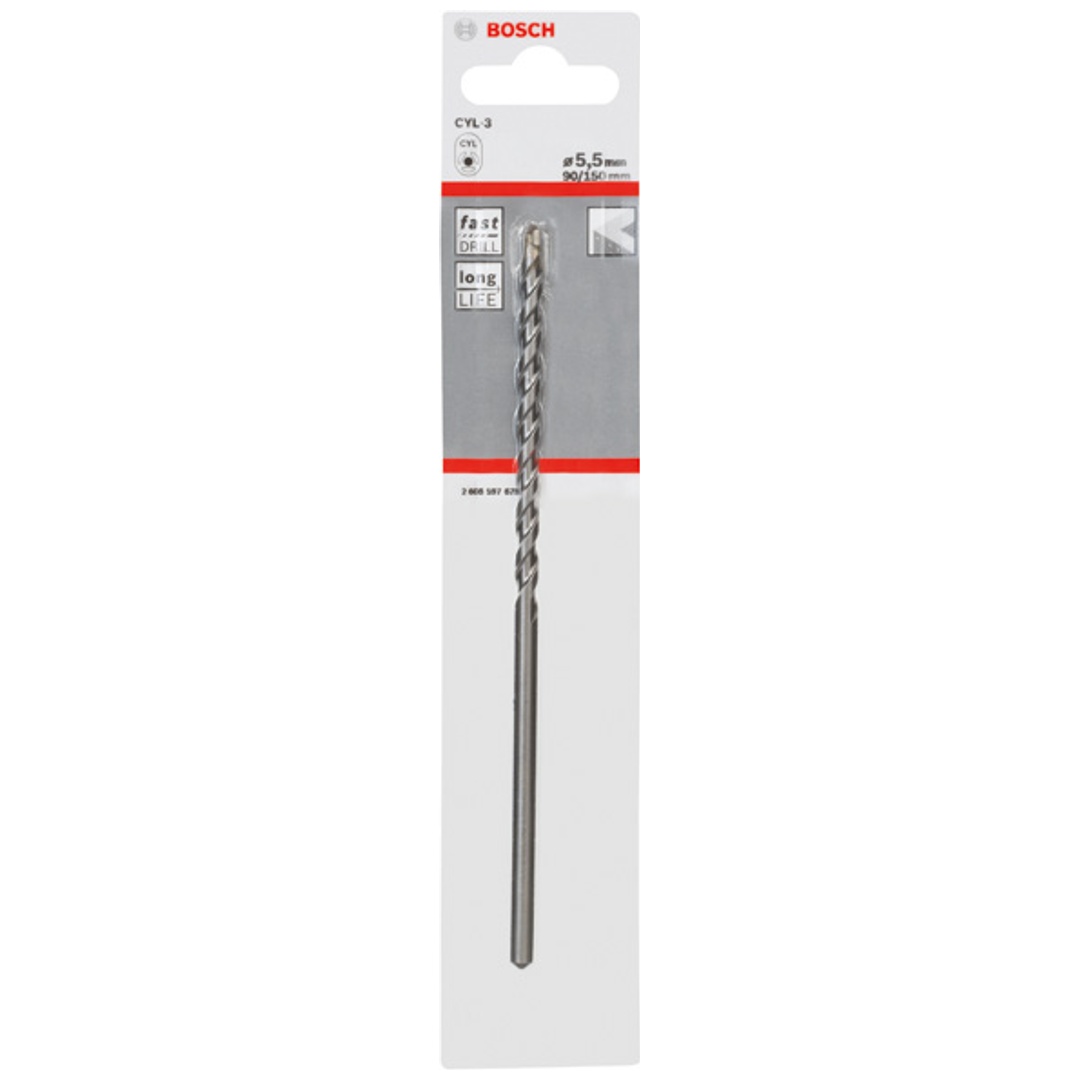 Bosch Betonbohrer CYL-3, Silver Percussion, 5,5 x 90 x 150 mm, Ø 4,5 mm, 1er-Pack