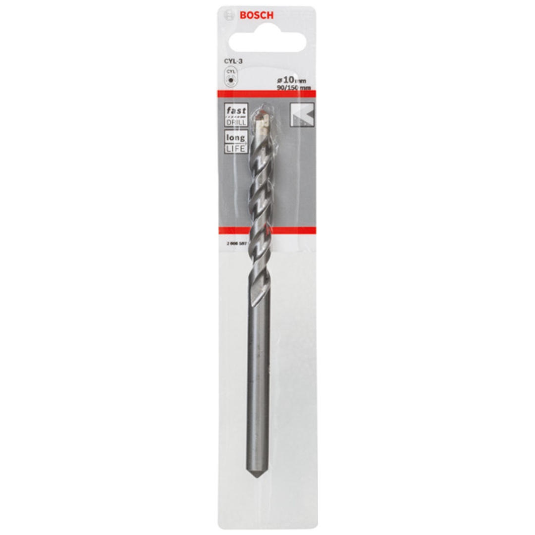 Bosch Betonbohrer CYL-3, Silver Percussion, 10 x 90 x 150 mm, Ø 9 mm, 1er-Pack