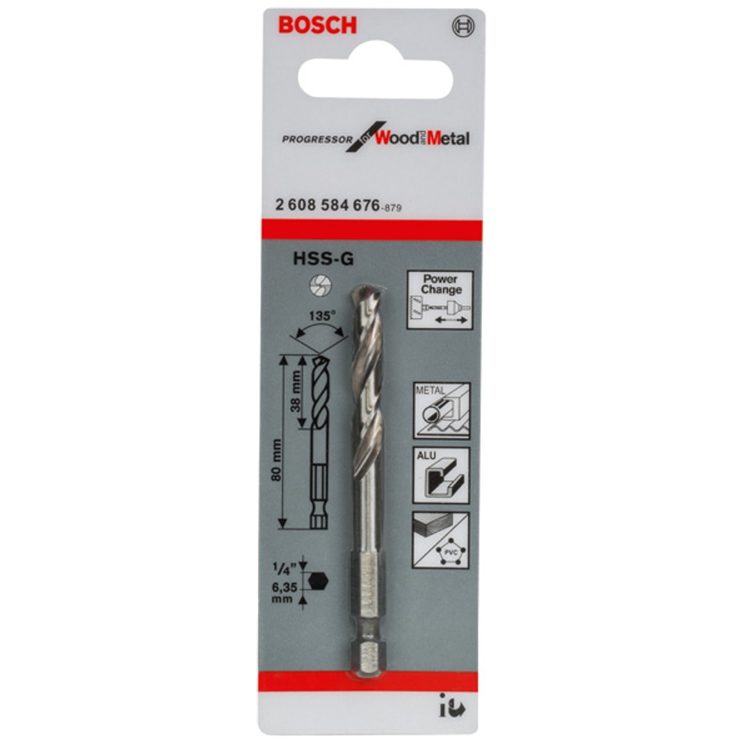 Bosch Zentrierbohrer HSS-G, 80 mm