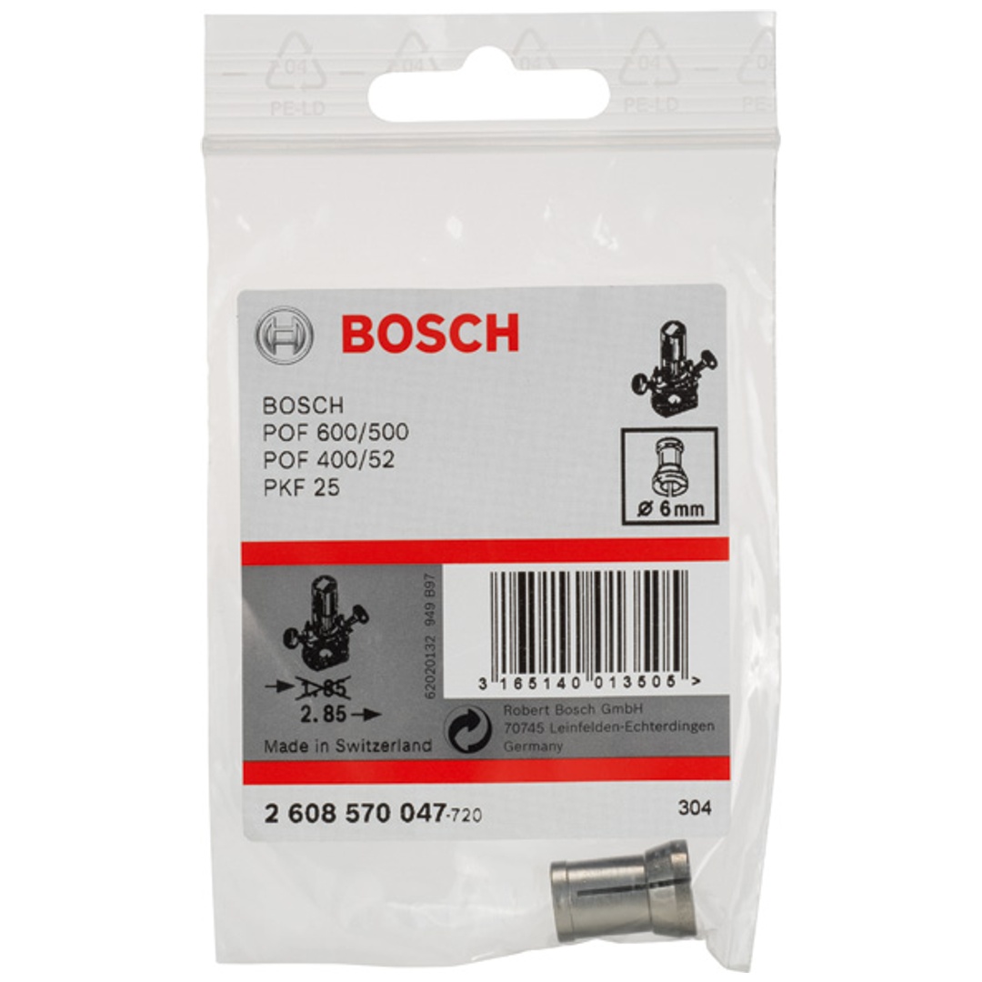 Bosch Spannzange ohne Spannmutter, 6 mm, für Bosch-Oberfräse