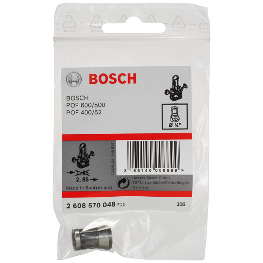 Bosch Spannzange ohne Spannmutter, 1/4 Zoll, für Bosch-Oberfräse