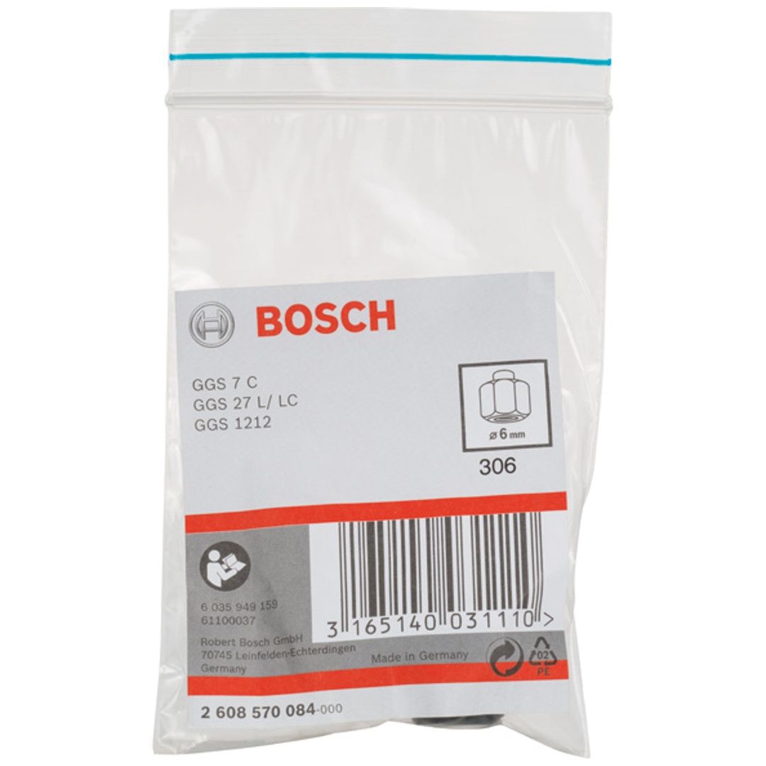 Bosch Spannzange mit Spannmutter, 6 mm, für Bosch-Geradschleifer