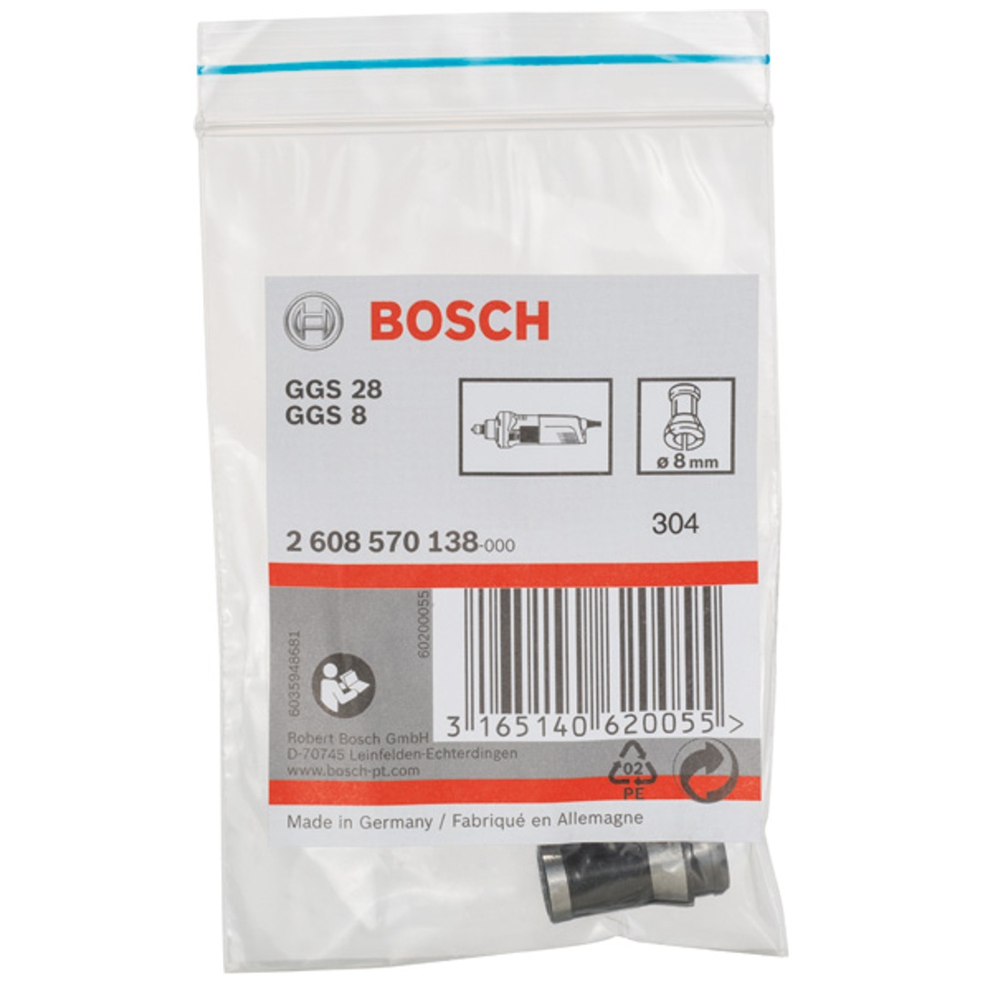 Bosch Spannzange ohne Spannmutter, 8 mm, für Bosch-Geradschleifer