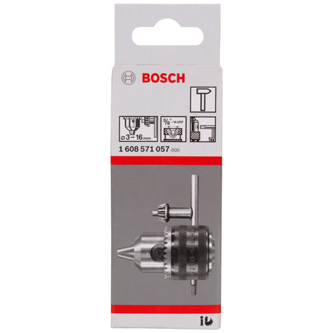 Bosch Zahnkranzbohrfutter bis 16 mm, 3 bis 16 mm, 5/8 - 16, Spannkraftsicherung