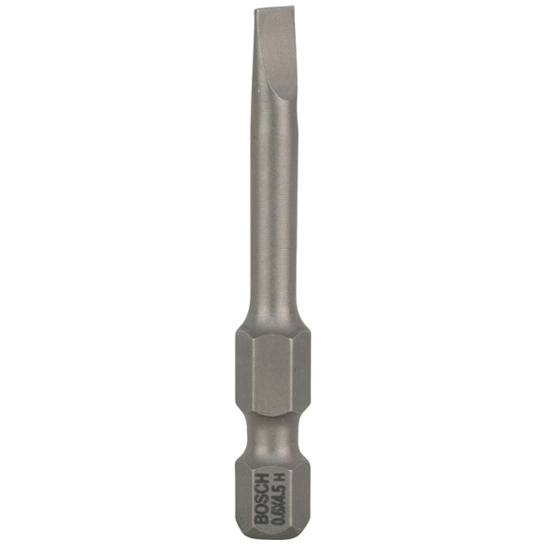 Bosch Schrauberbit Extra-Hart, S 0,6 x 4,5, 49 mm, 3er-Pack